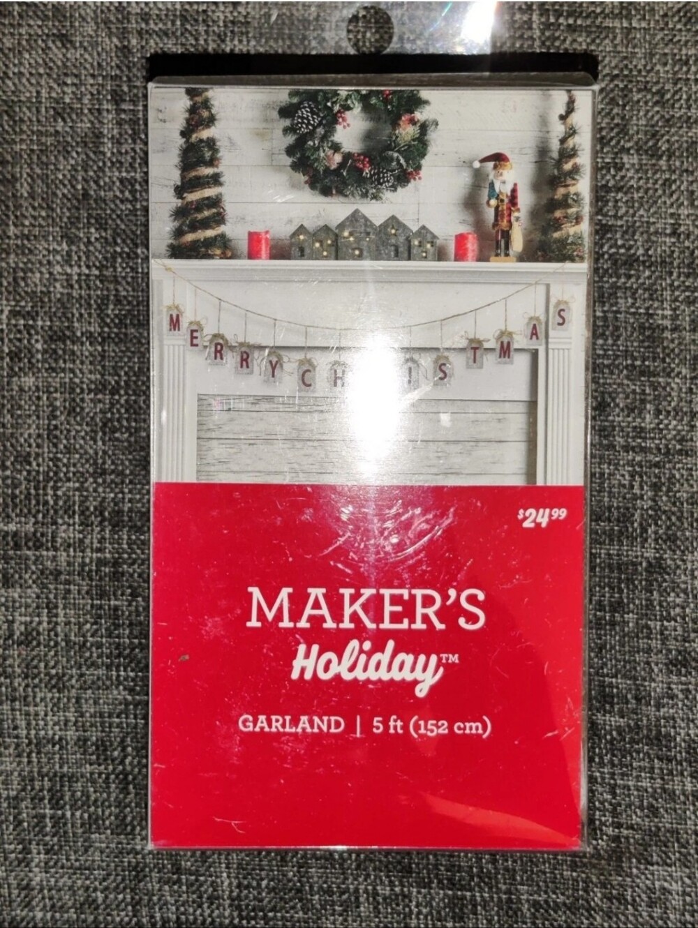 Jo-Ann Stores Maker's Holiday Merry Christmas Garland Holiday Decor 5'